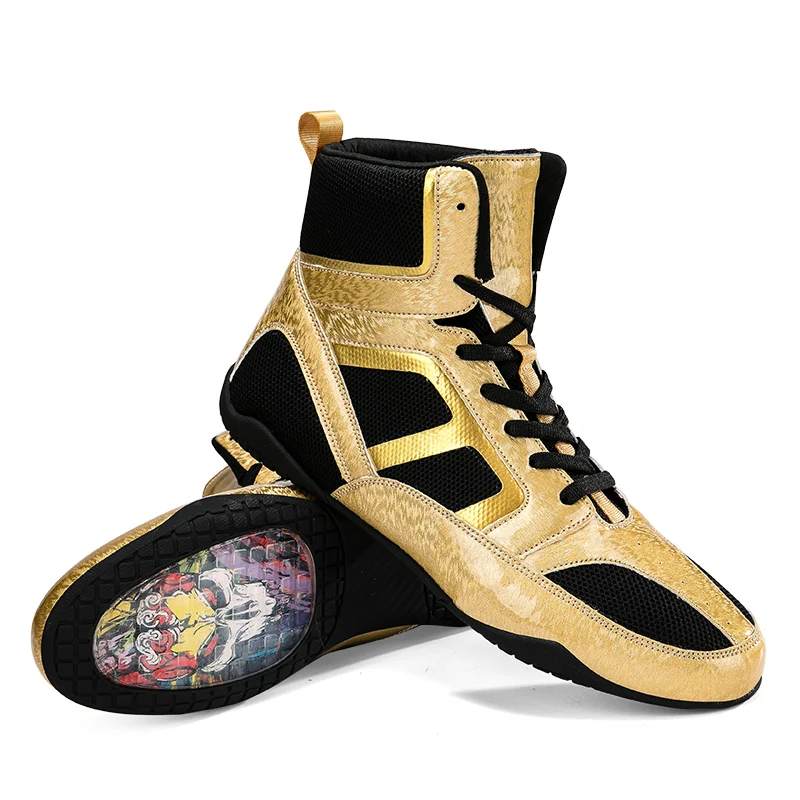 Botas deportivas de lucha de boxeo para parejas, zapatos de entrenamiento de lucha libre, gimnasio, Unisex, gran oferta