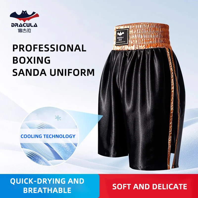 Bild 3: MUAYTHAI DRACULA Boxshorts Muay Thai Shorts Kampf Kickboxen Hosen Kampfsport MMA Trainingskleidung Fitnessstudio Satin Polyester