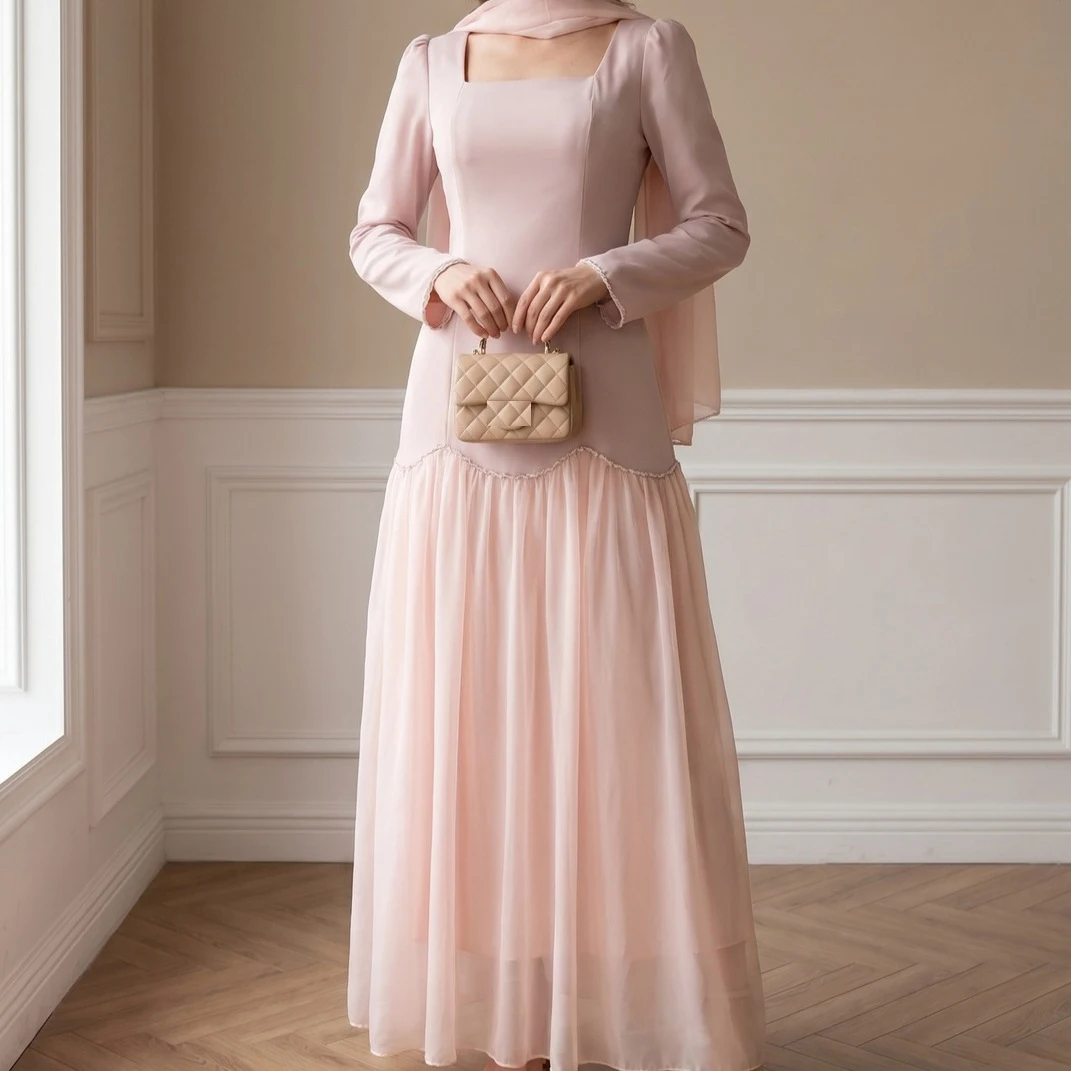 

Eid Muslim Long Dress Women Caftan Abaya Long Sleeve Robe Evening Party Abayas Ramadan Turkey Kaftan Caftan Jalabiya Vestidos