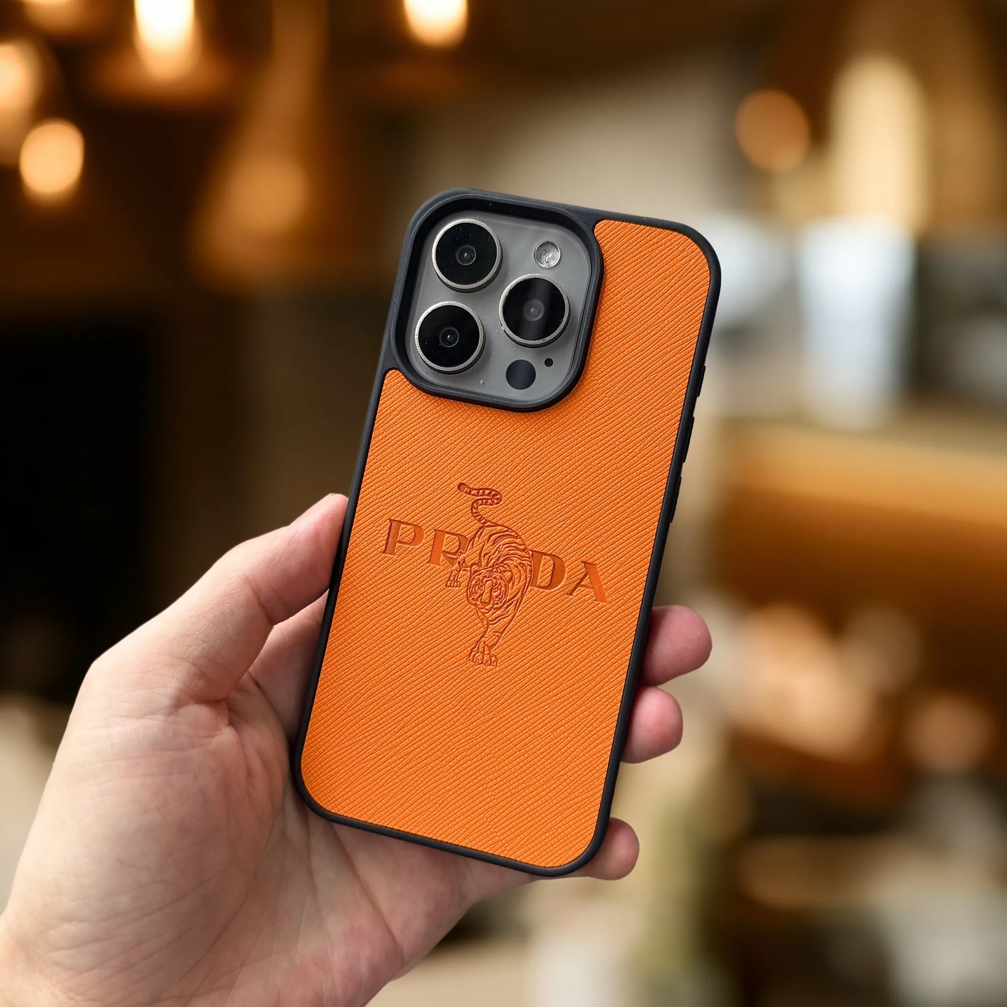 Funda de teléfono con estampado de tigre italiano para iphone 16, 15, 14, plus, 13, 12, 11 pro max, funda anticaída de cuero PU de lujo, carcasa