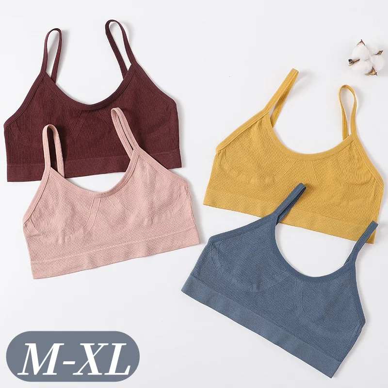 Nahtlose BHs für Damen, gerippter U-Back-Bralette, weicher, kabelloser Tube-BH, sexy Dessous, Damenunterwäsche ohne Polster, für den täglichen Gebrauch, M-XL