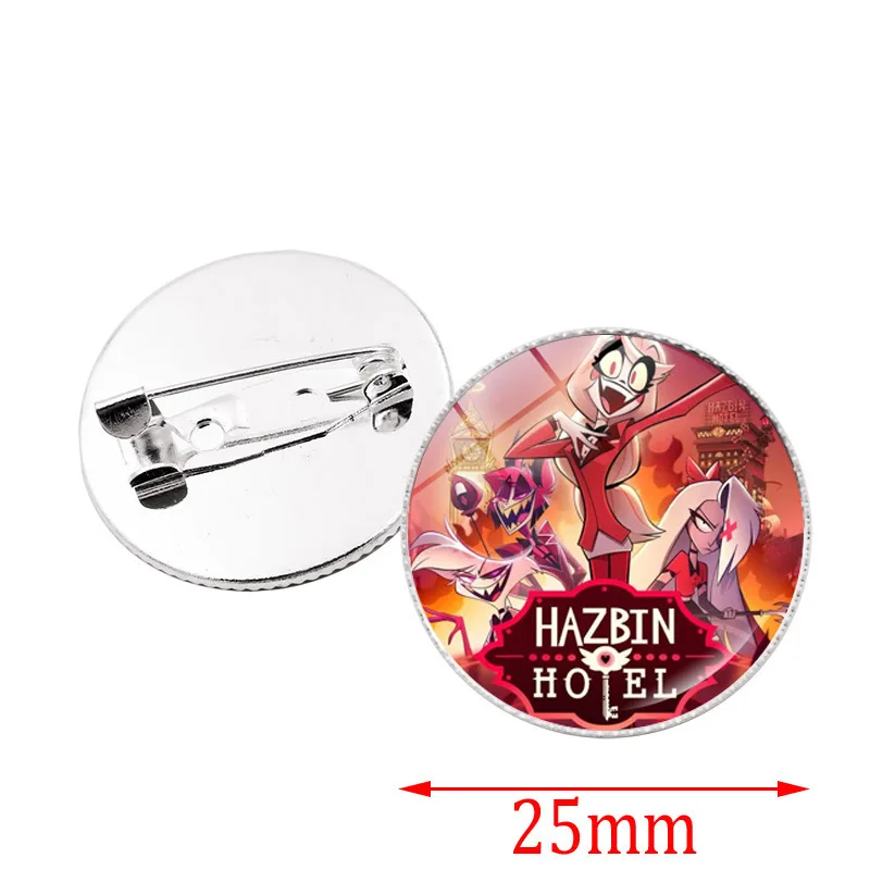 Anime  Cosplay Hotel Official Badge Anime 2.5cm Metal Brooch Sign for Bag Decor Birthday Gifts Collection