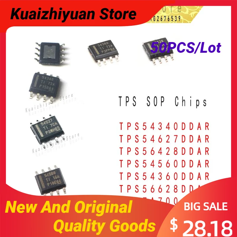 50PCS/Lot New And Original TPS54340DDAR TPS54360DDAR TPS54560DDAR TPS54627DDAR TPS56428DDAR TPS56628DDAR TPS7A7001DDAR