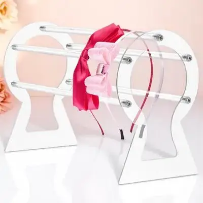 

1Pcs Headband Organizer Clear Acrylic Display Stand Stable Structure for Hair Accessories Shop Boutique Counter Storage