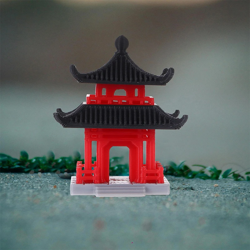Chinese Pagoda Statue Ancient Building Model Japanese Pavilion Decoration Miniature Rockery Aquarium Bonsai Ornament