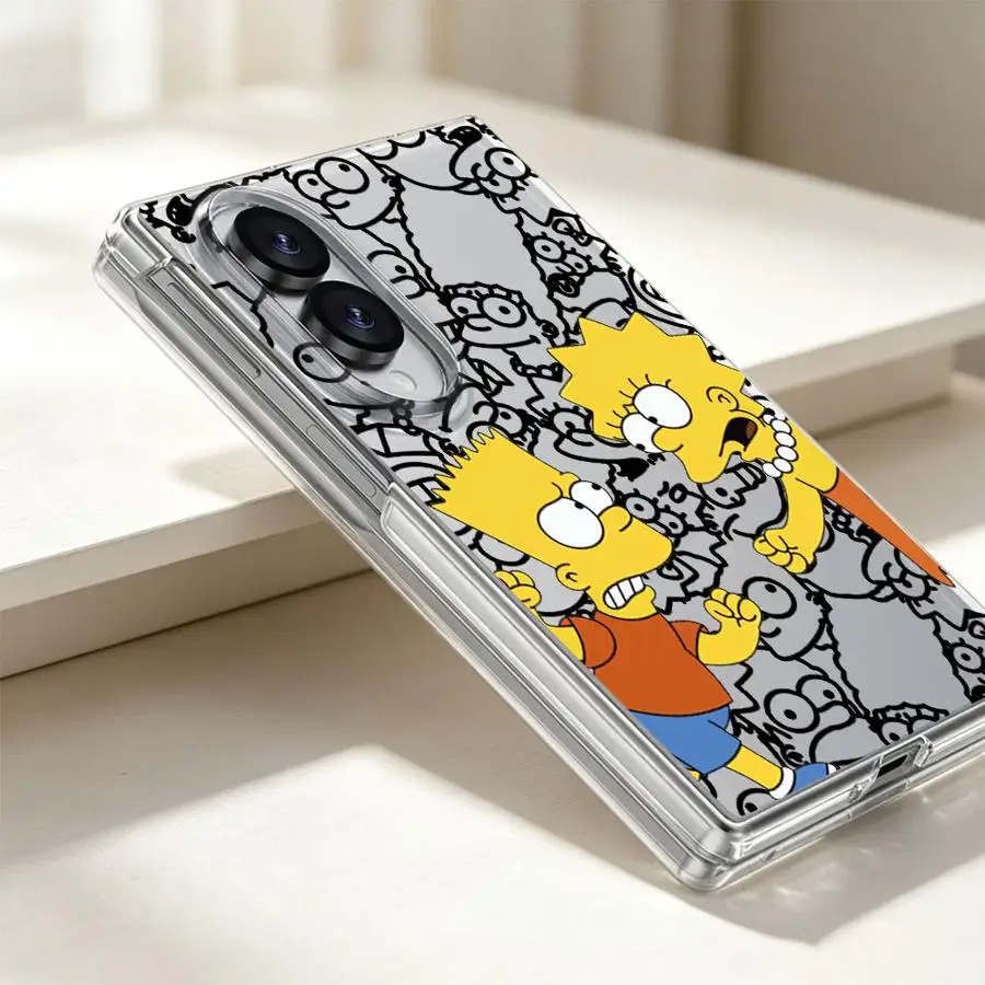 Case for Samsung Galaxy Z Fold 8 Ultra ZFold5 ZFold3 Z Fold 7 6 5 4 3 ZFold4 ZFold6 ZFold7 Transparent Soft Phone Cover Cartoon