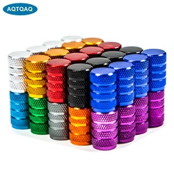 AQTQAQ 40Pcs Tire Stem Valve Caps Aluminium Car Dustproof Wheel Air Port Caps Cover American AIR Valve Cap Dustproof 11 Colors