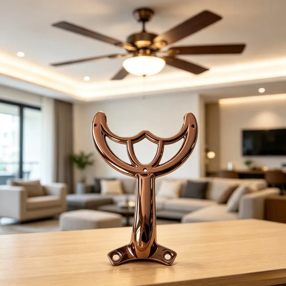 5pcs Zinc Alloy Ceiling Fan Vane Bracket 170mm For 52 Inch Ventilation Fan Blade Mounting Replacement Parts Home Improvement