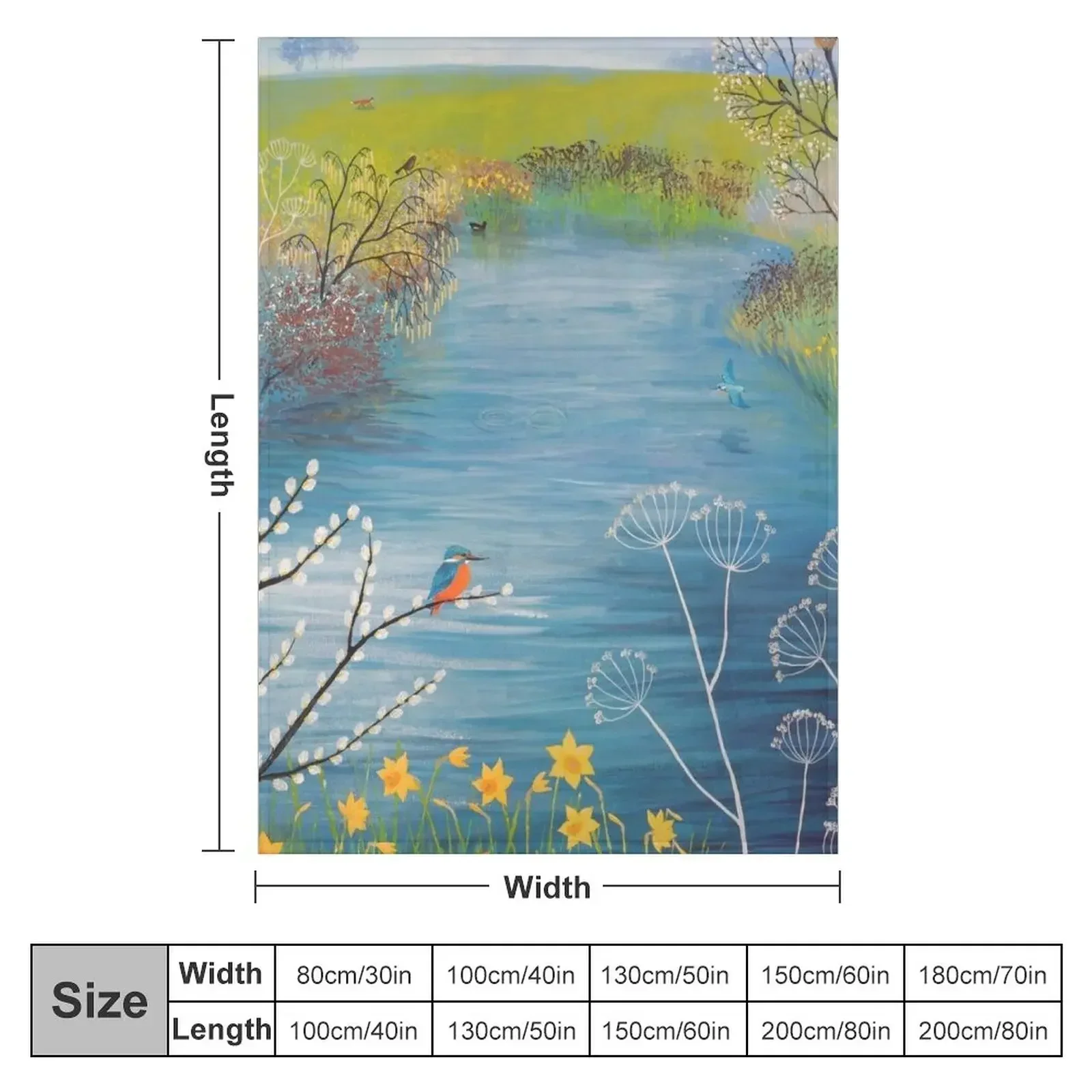 Spring at Kingfisher Pool Throw Blanket Shaggy Hair Blankets