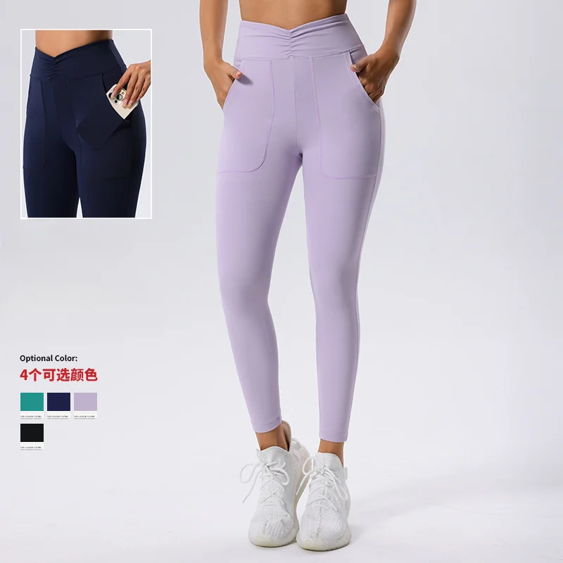 Yoga Pants with Pockets Women Push Up Leggings Sport Fitness Gym Traning Running Workout Clothes Tummy Control Tight Sportwear