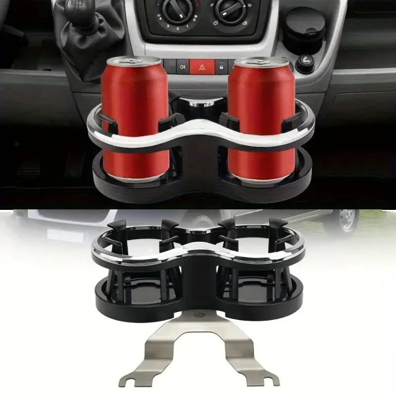 

1set Drink Cup Holder Mounts Coffee Cups Bracket For Peugeot Boxer Fiat Ducato Citroen Relay 2006-2023 Multi Functional Storage