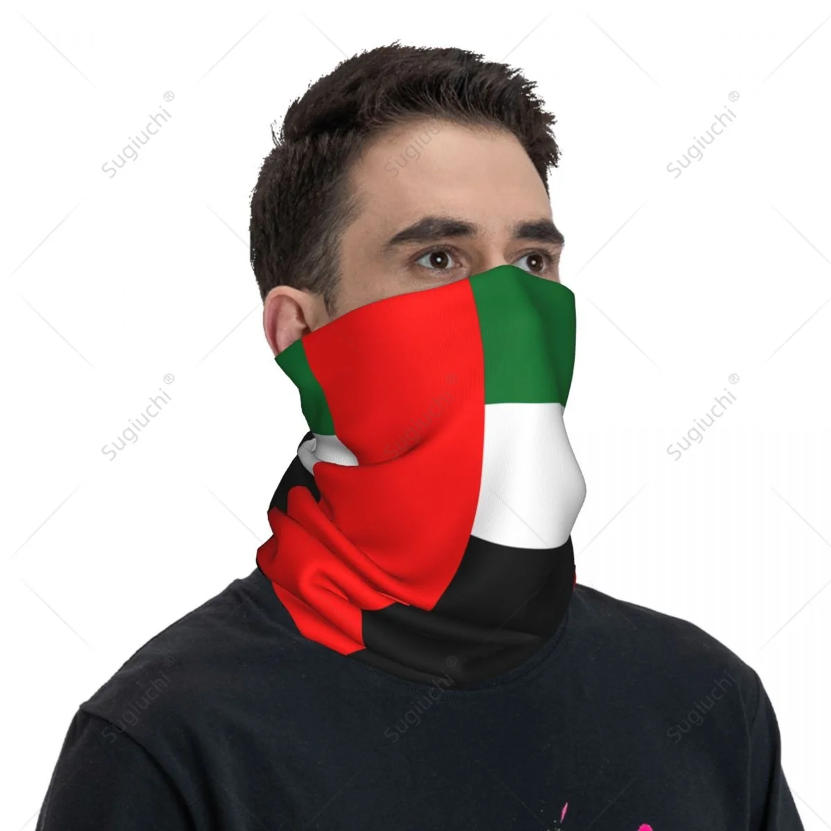 Unisex United Arab Emirates Flag Neckerchief Scarf Neck Face Mask Scarves Neck Warmer Seamless Bandana Headwear Cycling Hiking