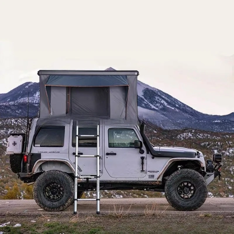 

Усовершенствованная палатка на крышу автомобиля, автоматическая раскладная конструкция из алюминиевого сплава, водонепроницаемая утепленная утолщенная палатка для кемпинга
