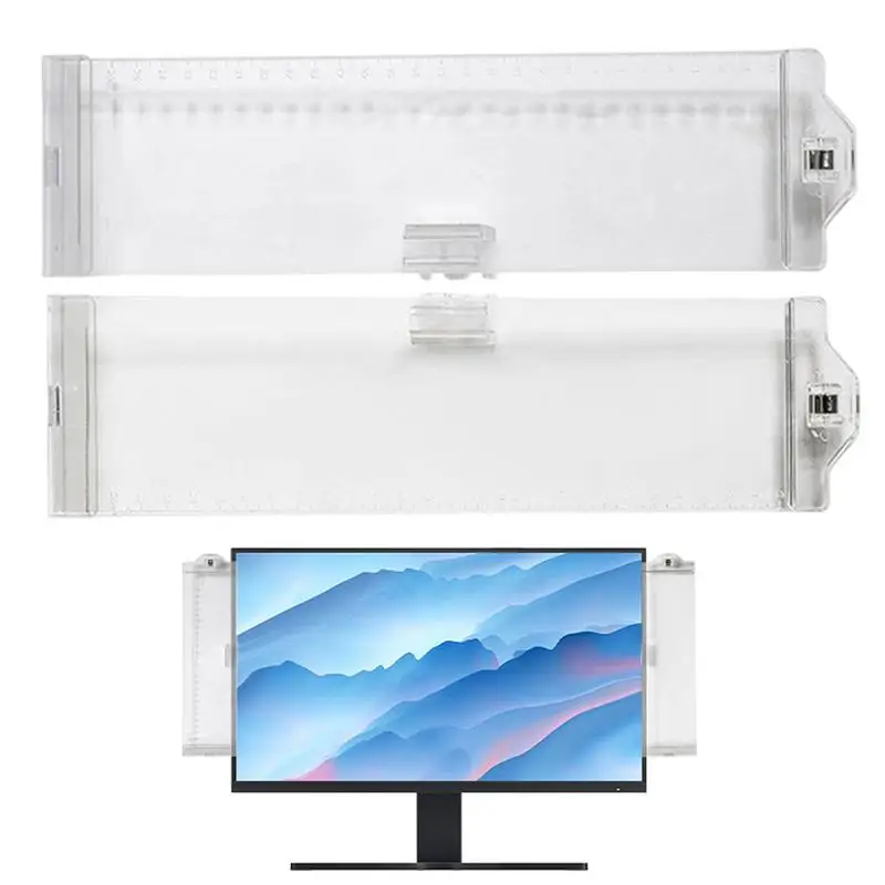 

Monitor Side Memo Board Display Message Board 2PCS Computer Side Panel Stable Transparent Computer Monitor Message Board With