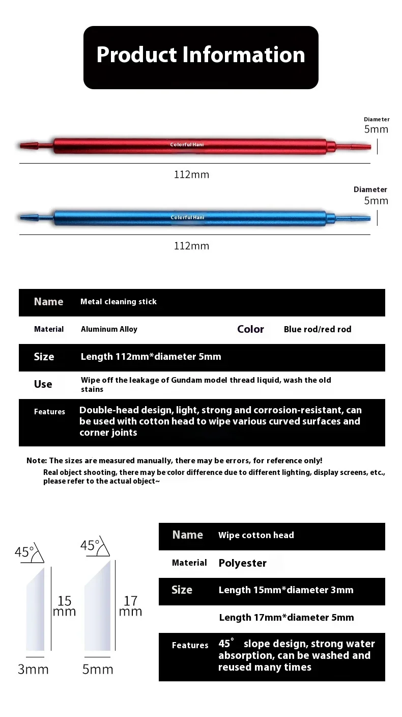 سبائك الألومنيوم لوحة خط ممحاة مسح عصا نموذج مسح أدوات تنظيف لأدوات نموذج التجميع #6