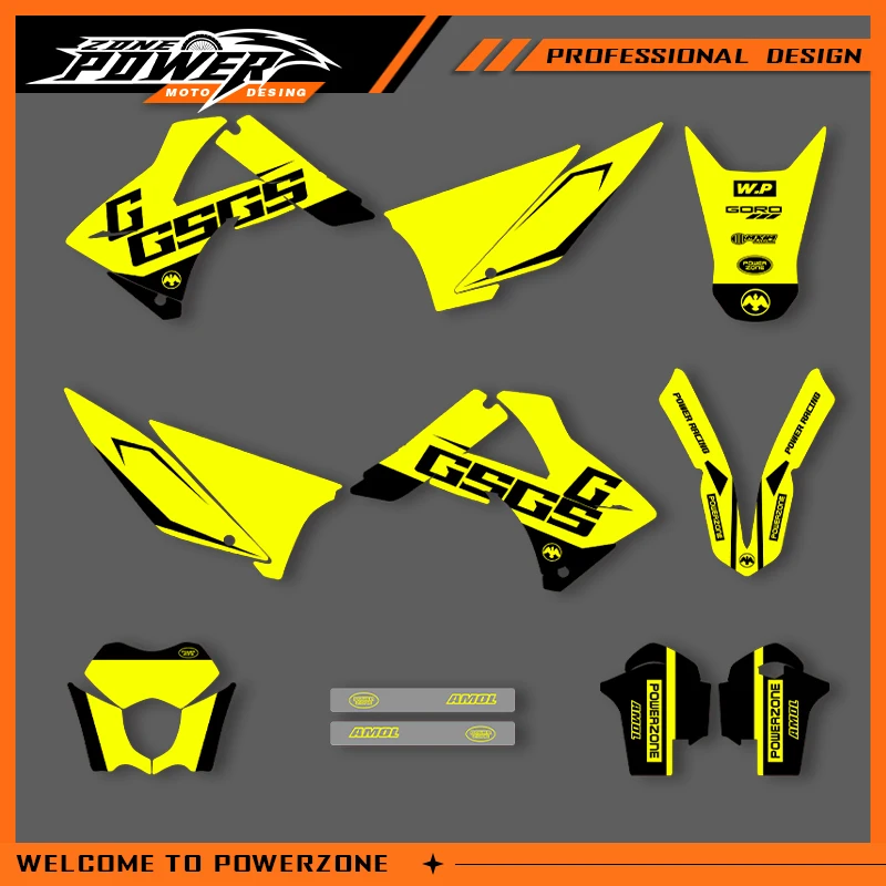 

POWERZONE для GASGAS для EC Motocross Team, графический фон, наклейки, наборы наклеек для GASGAS 2010 2011, EC MC по индивидуальному заказу 05