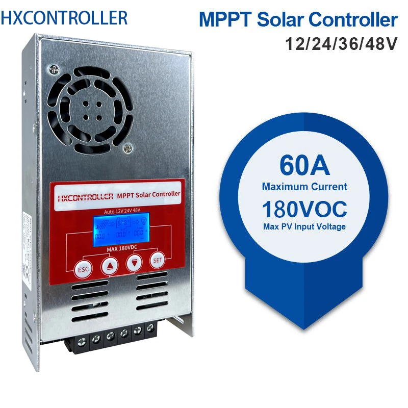 

12V 24V 48V MPPT Solar Charge Controller 180VDC 2880W 60A PV Solar Panel System Charging Regulator For Lifepo4 Lithium GEL