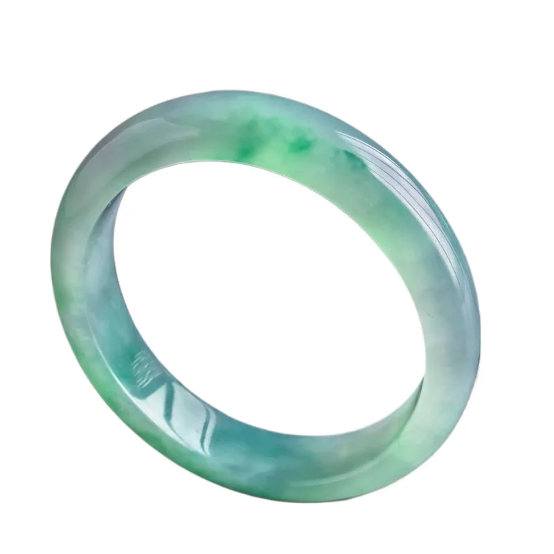 

Jade ice blue sky blue floating green jade bracelet