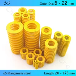 Compression Spring Small load Die Mold Springs Yellow Outer Diameter 8 10 12 14 16 18 20 22mm Length 20 25 30 35 40 45 - 175mm