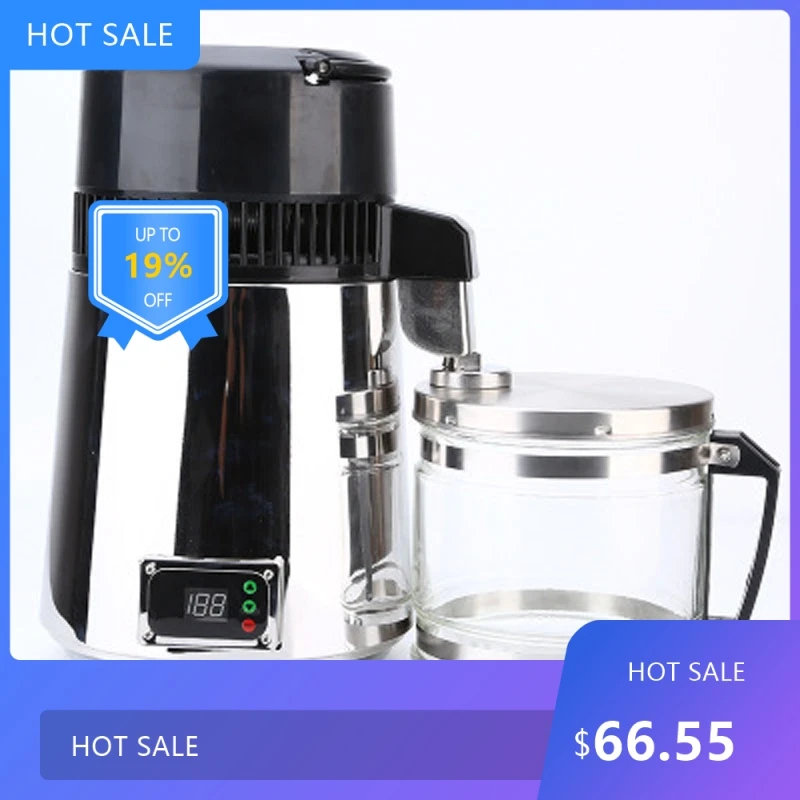 

0728 4L Household Distilled Water Purifier Machine Pure Water Filter System with 304 Stainless Steel for Healthy Dr