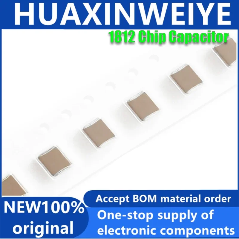 

50pcs 1812 smd chip capacitor 1nF 2.2nF 4.7nF 10nF 100nF 1uF 2.2uF 4.7uF 22uF 47nF 2KV 50V 100V 25V 630V X5R