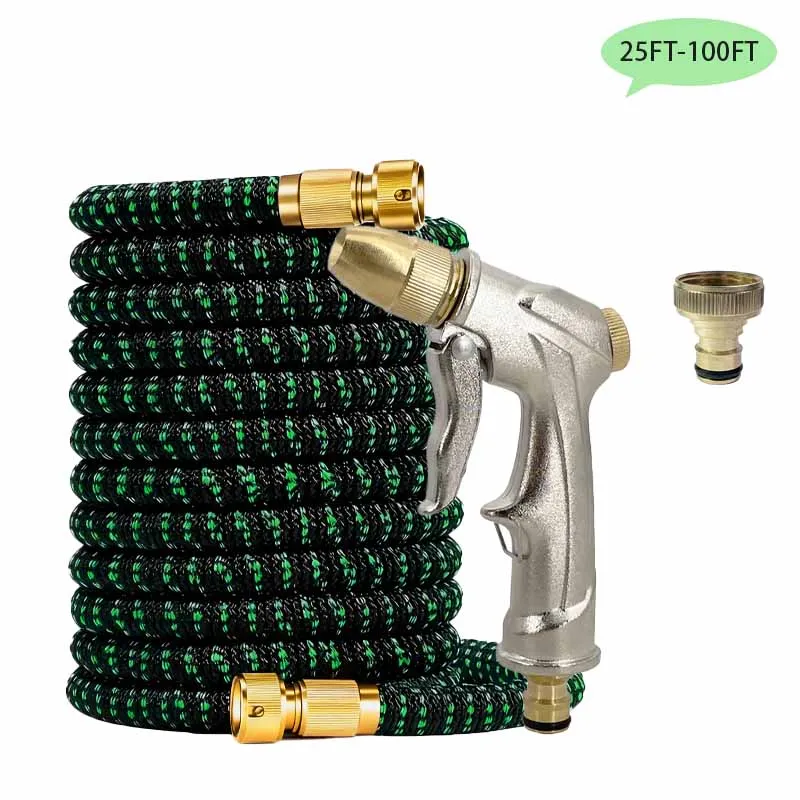 

Expansion Hose Kit With Multifunctional Nozzle High-Pressure Water Gun, Suitable For Courtyard Irrigation And Outdoor Cleaning
