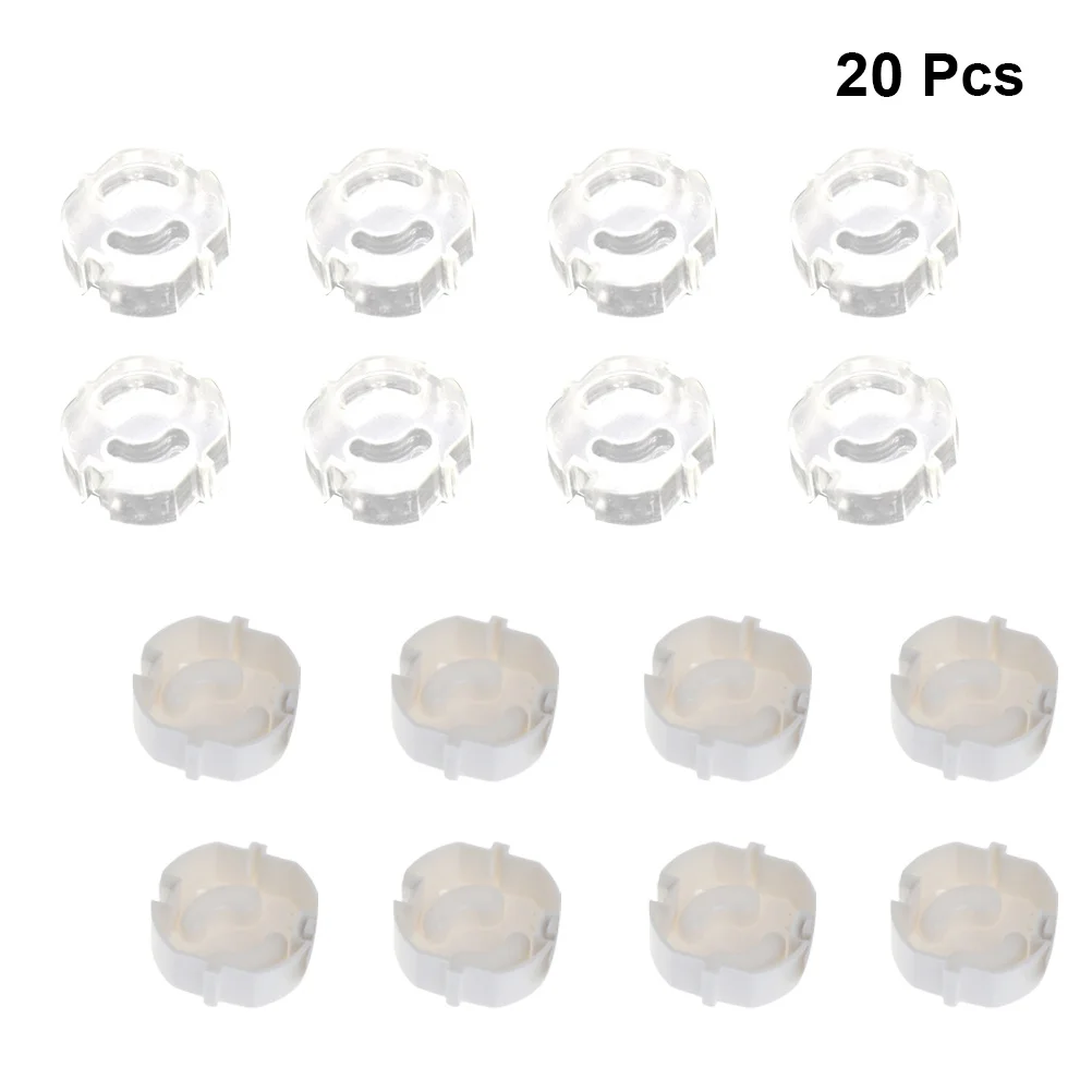 

20pcs Eu Standard Power Outlet Covers Abs Leakage Protection Socket Baby Proofing Cover For Child Safety Multi-Function Outlet