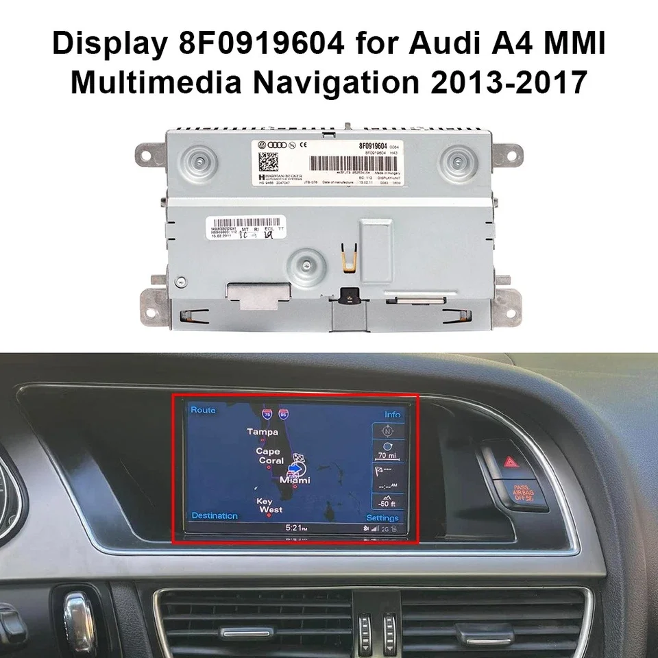 

Display 8F0919604 for Audi A4 B8 A5 8T A6 4F Q5 8R MMI 3G Multimedia Navigation