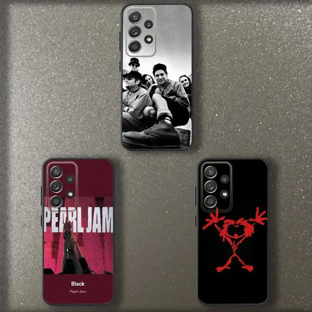 

Pearls Band J-Jams Phone Case For Samsung S 25,24,23,22,30,21,10,9,Ultra,Plus,Lite,FE,4,5 G Soft Black Case