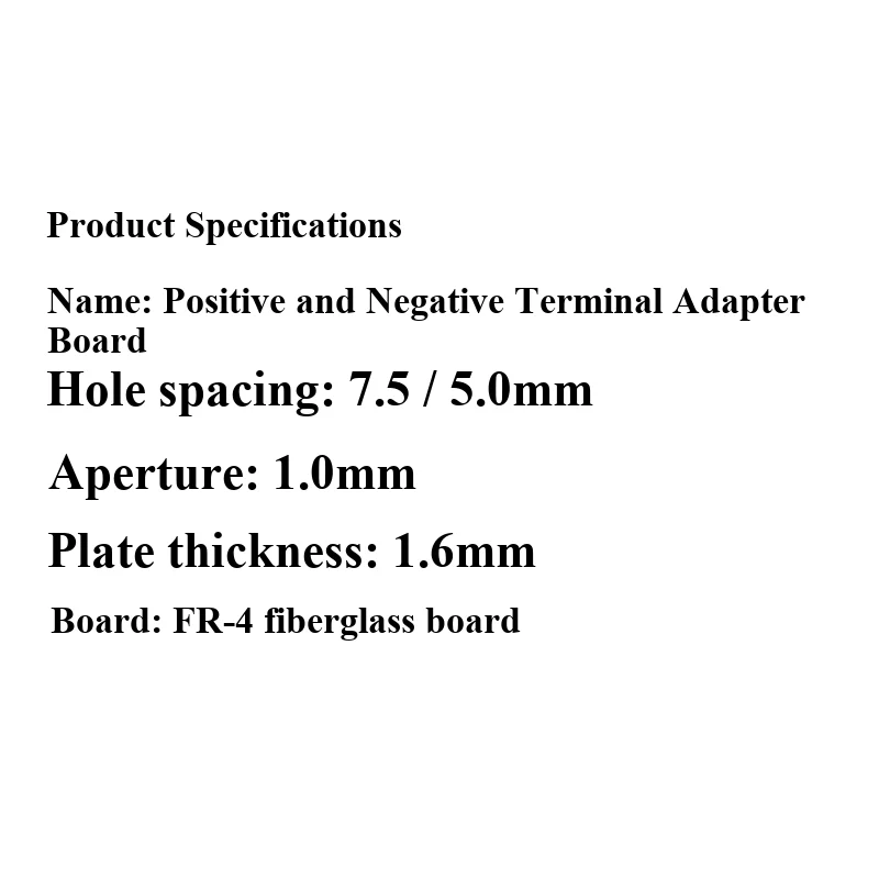 Positiv- und Negativ-Klemmenadapterplatine, 5,0/7,5-mm-Abstand Klemmenblock-Adapterplatine, lötfreie Testplatine PCB – Detail 2