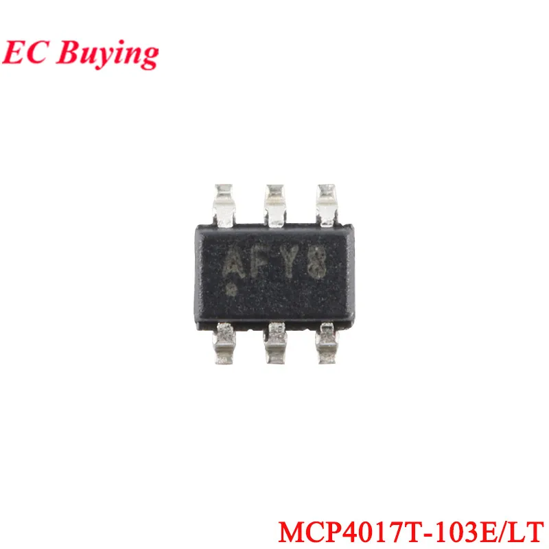 5Pcs/1pc MCP4017 T-104E/LT AHM5 103E AFY8 502E AE5B 503E AG0Q MCP4018 502E AAPR 7-bit Single-Channel Digital Potentiometer Chip