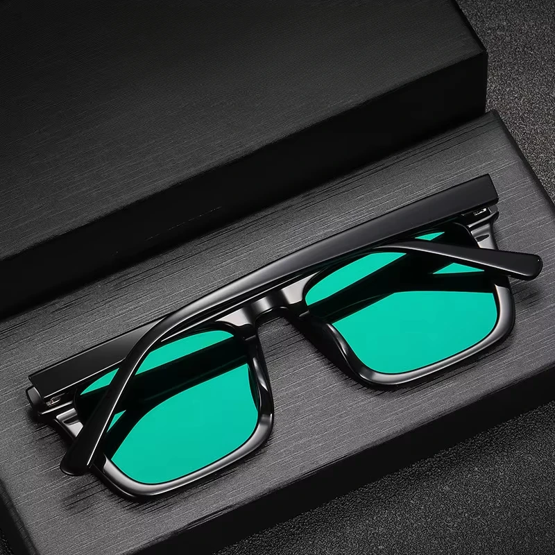Occhiali polarizzati retrò Lenti antivento UV400 - Occhiali da sole antiriflesso per esterni per la guida di pesca con montatura in metallo vintage