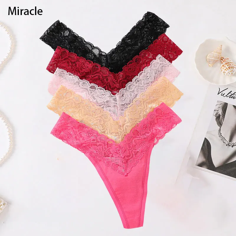 Women Sexy Thong Panties Cotton Lace Tangas Seamless Panties For Women G-string Soft  String Tangas Mujer Female Underwear Woman