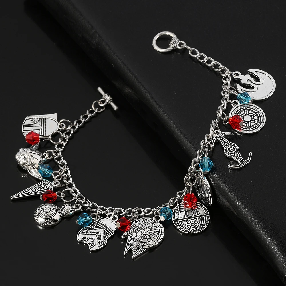 Disney Movies Millennium Falcon Jewelry Yoda Bracelet Fashion The Storm Troops Bracelet Accessories Gifts For Fans