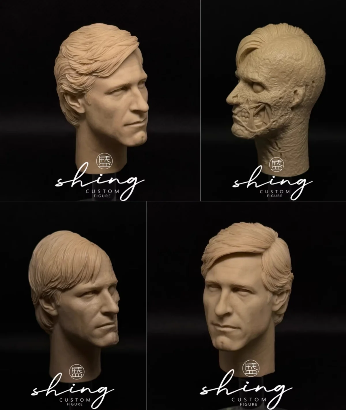 

Неокрашенная белая скульптура головы мужского солдата-злодея в масштабе 1/6, аксессуары, подходящие для 12-дюймовых фигурок, для фанатов и для самостоятельной сборки.