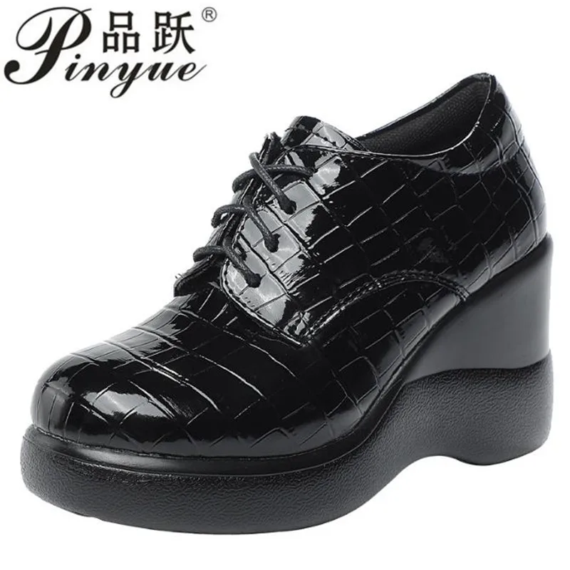 

Женские кожаные лоферы на наклонном каблуке 9 см, женская обувь на высоком каблуке, офисная кожаная обувь для мам, маленький размер 32-43