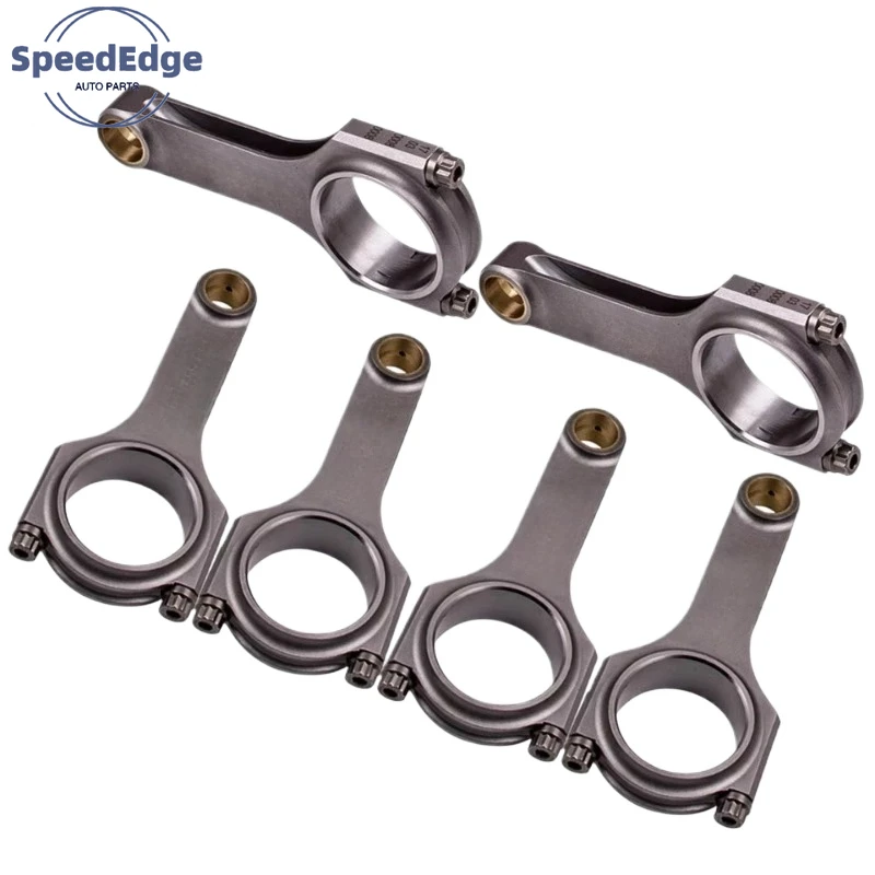 OEM M52B28 6PCS Racing Connecting Rods For BMW 3 Series E46 1998-2007 325i 328i 330i 325 Ci 328 Ci 330 Ci 325 xi 328 xi 330 xi