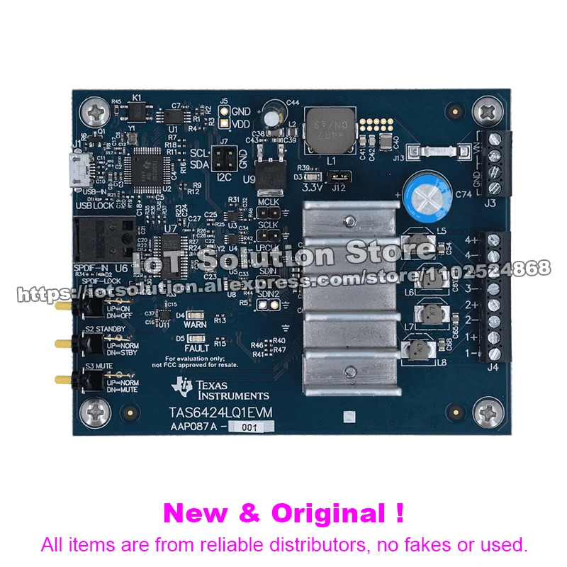 TAS6424LQ1EVM TAS6424LQ1 2.1MHz 4Ch Digital Input Class-D Audio Amplifier w/I2C Diagnostics Evaluation Module