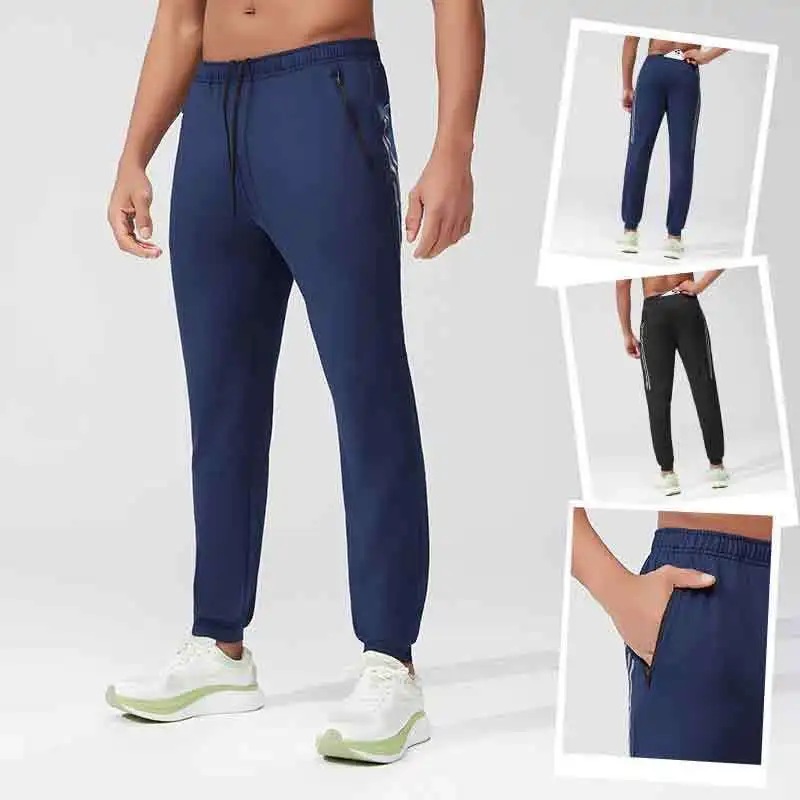 Spring and Autumn New Running Pants for Men, Quick drying Breathable Multi pocket Sports Pants, Outdoor Fitness Cycling Training