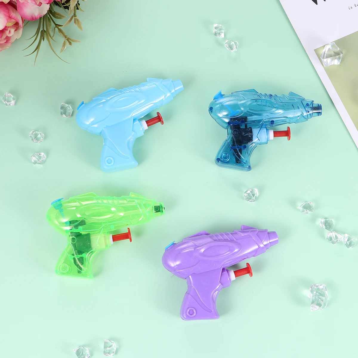 16 pçs mini brinquedos de imersão de água engraçado jogar brinquedo de água interessante verão praia brinquedos de banho para crianças criança (estilo misto)