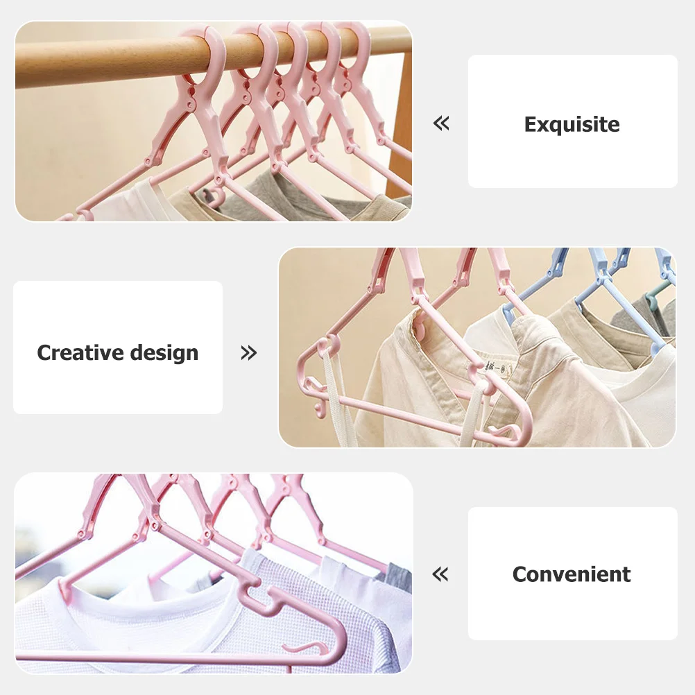 

5Pcs Anti Slip Windproof Clothes Hangers Thickened Plastic Hangers for T Shirts Underwear Scarves Socks Laundry Hanging Rack