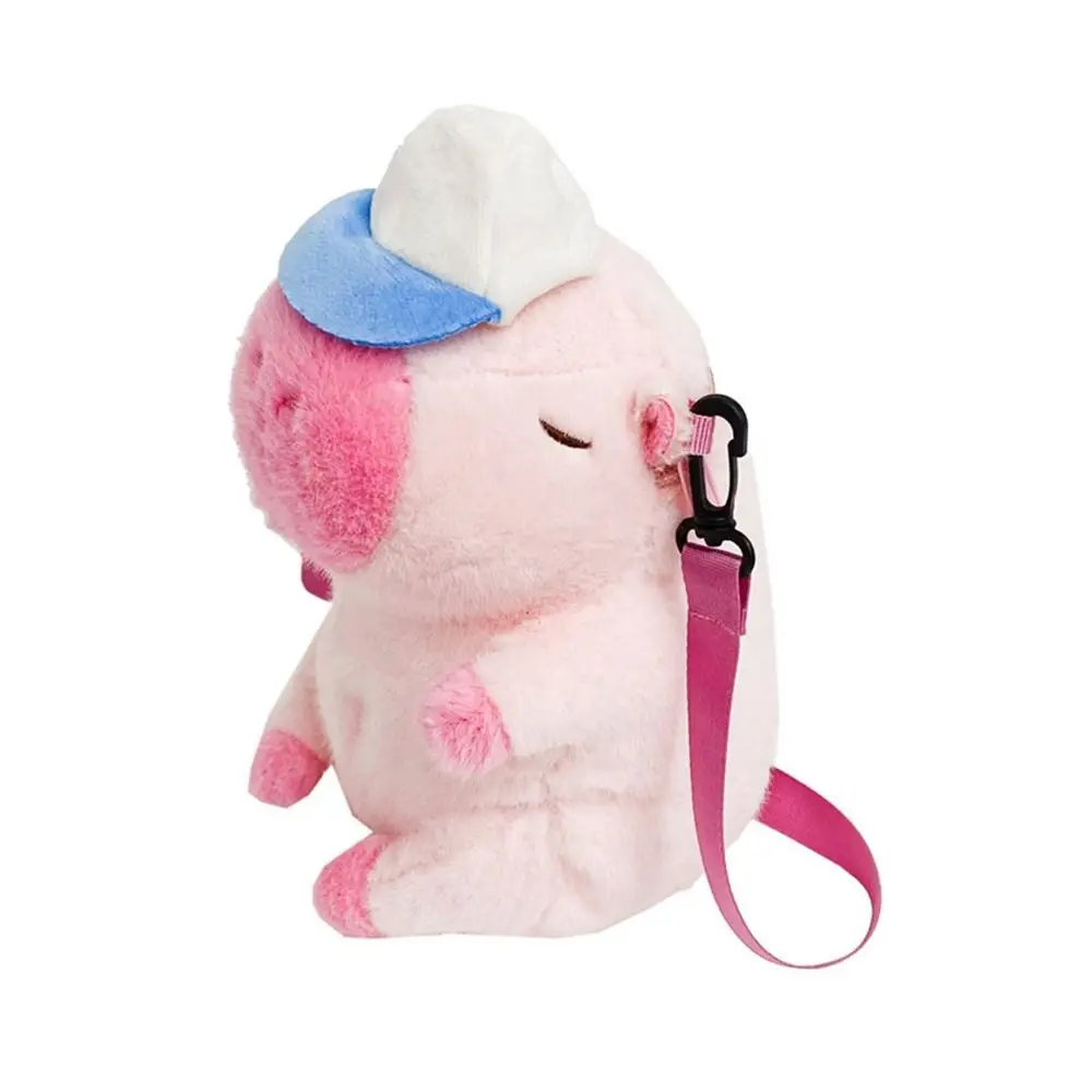 Capybara Plush Doll Mochila para Meninas, Bolsa De Ombro Dos Desenhos Animados, Grande Capacidade, Bolsa De Escola De Estudantes