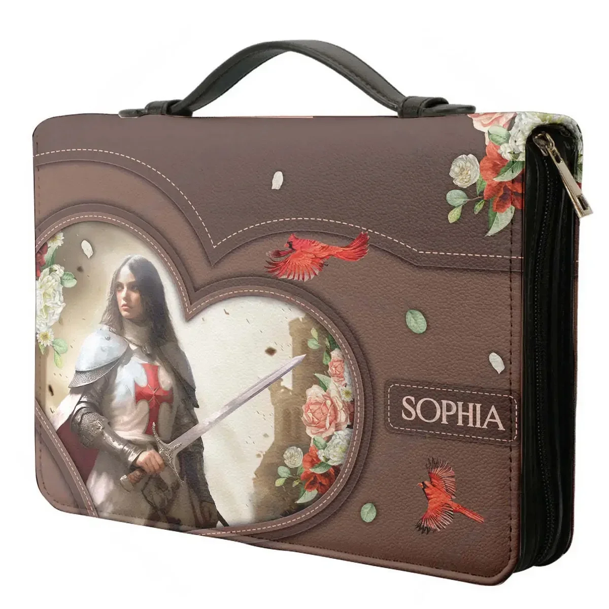 

2024 Personalized Bible Bag for Ladies I Can Do All Things Through Christ Who Strenthens Me Knight Print Women's Bible Covers