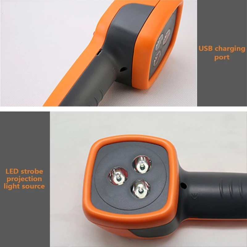 Digital Stroboscope NonStrobe Digital Tachometer, 0.001% Accuracy,Rechargeable,Stroboscope for Motor and Gear Testing