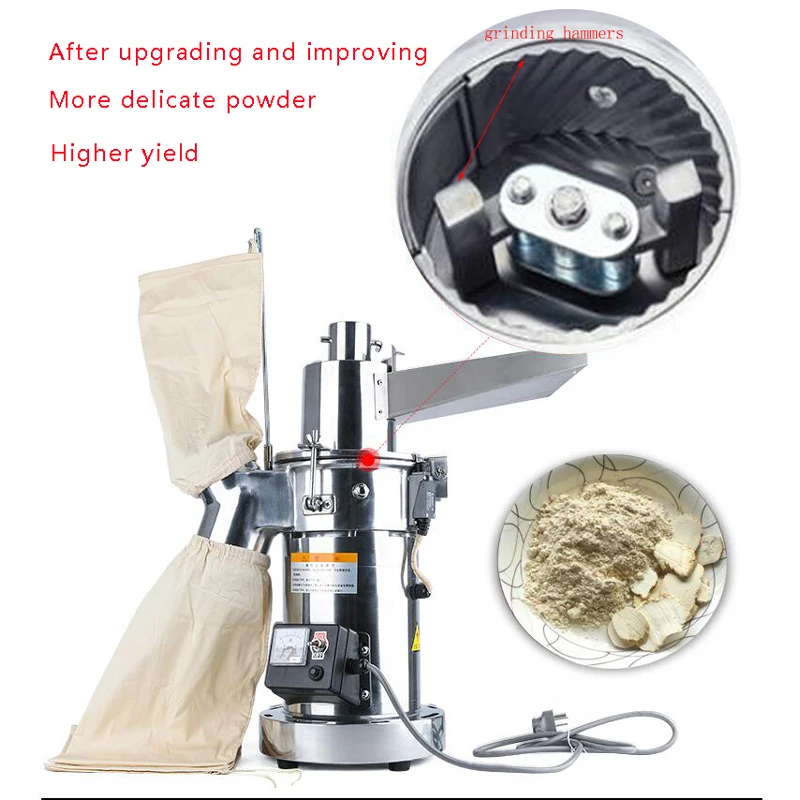 

Electric Grain Grinder Mill 750g High-speed Spice Herb Mill Commercial Powder Machine for Dry Cereals Grain Herb Spice Coffee