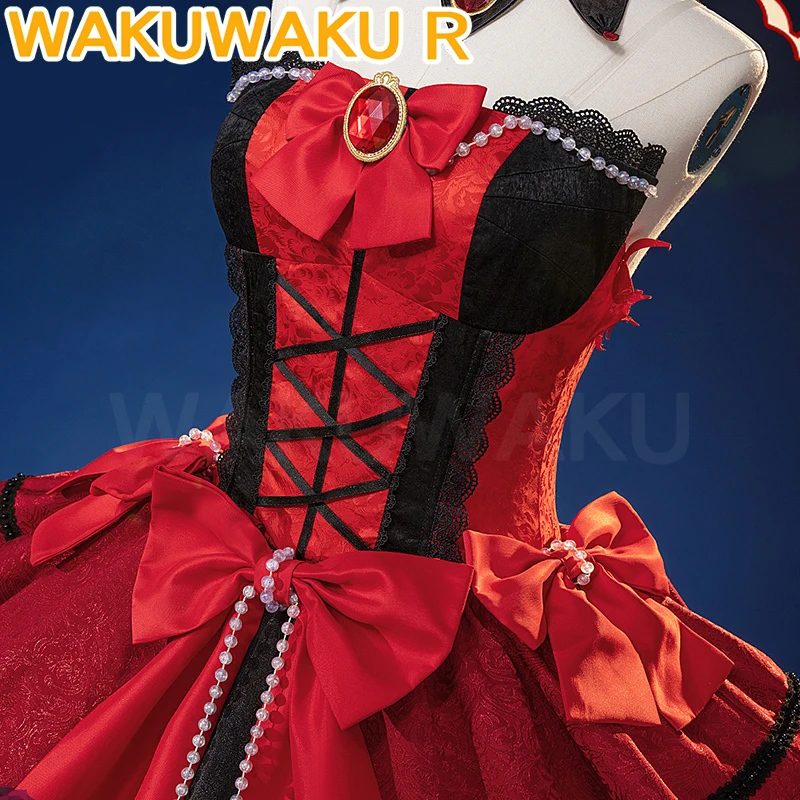 Tokisaki Kurumi Cosplay Costume Anime Date A Live Cosplay【S-2XL】WakuWaku-R Women Red Evening Dress Christmas Cosplay Plus Size view 3