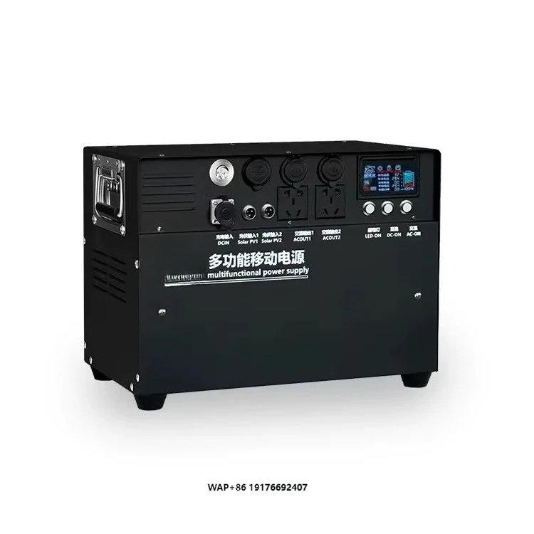 Portable 3000W Station 4600Wh LiFePO4 Battery Pure Sine Wave MPPT Solar Panel for RV Emergency Flashlight Cars Cigar Lighter