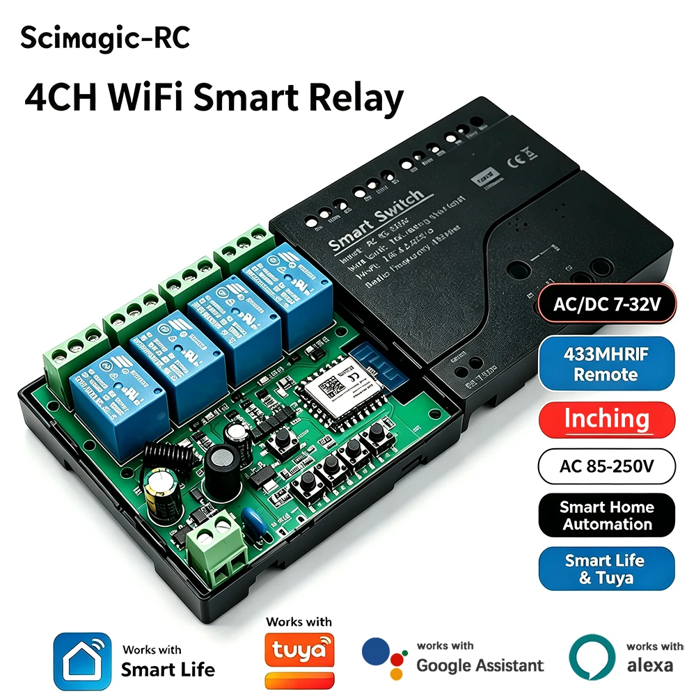 4 Kanallı Akıllı WiFi Röle Mod - Tuya 4 Channel incelemesi ve fiyatı