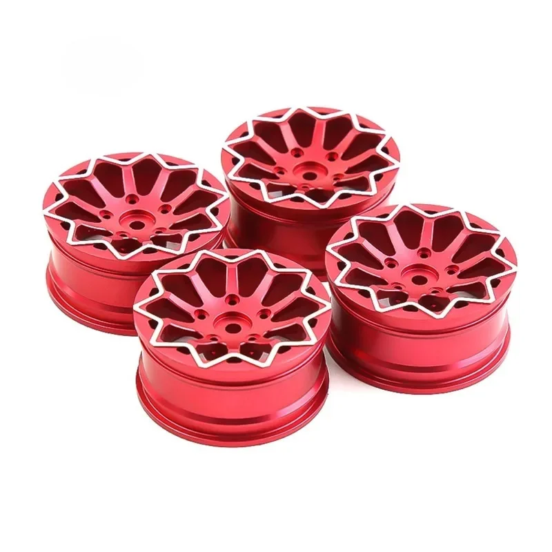 4 Stück 1 Set Aluminiumlegierungs-Metallfelge passend für HPI HSP RC Modell 1:10 On-Road-Rennwagen für HSP94123/94122/94103 D4/D3/CS 5Yall