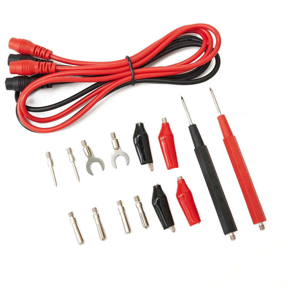 Kit Multimeter Test Leads Multifunction Replacement 16pcs Tool Digital Probes Voltage Meter Cable Copper Tin PVC